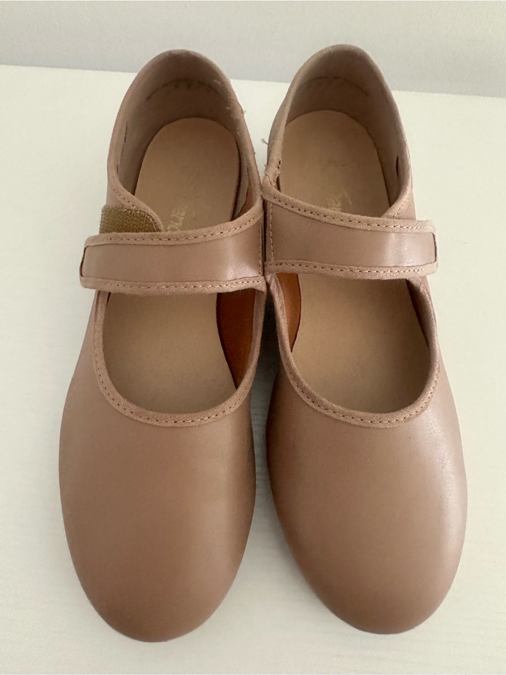 Caramel Girls' Mary Jane Shoes in Blush Tan
